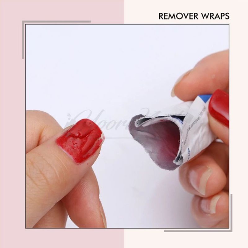 10pcs Gel acrylic remover wraps penghapus kutek / nail polish / gel polish remover wrap