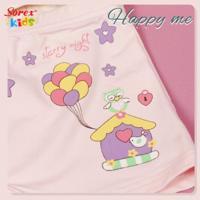 1 pcs Sorex Kids Celana Dalam Anak Perempuan Super Soft Happy Me CD MA 503 - Pakaian Dalam Anak Perempuan