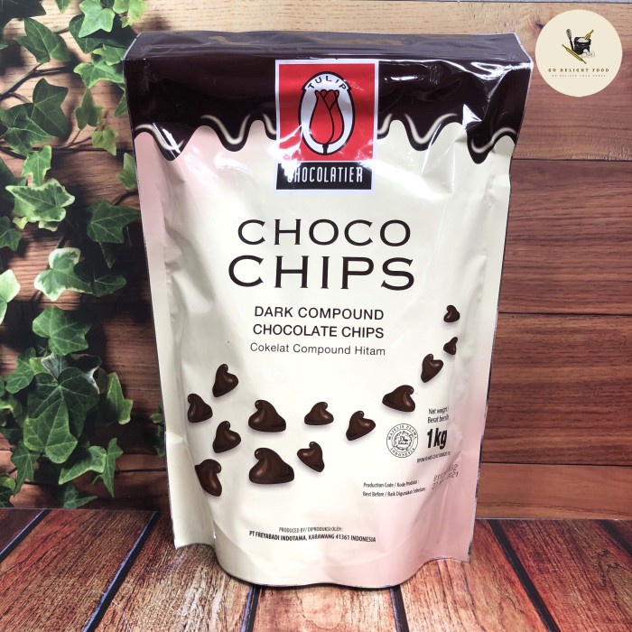 

Tulip Dark Compound Chocolate Chips / Tulip Choco Chips - 1KG