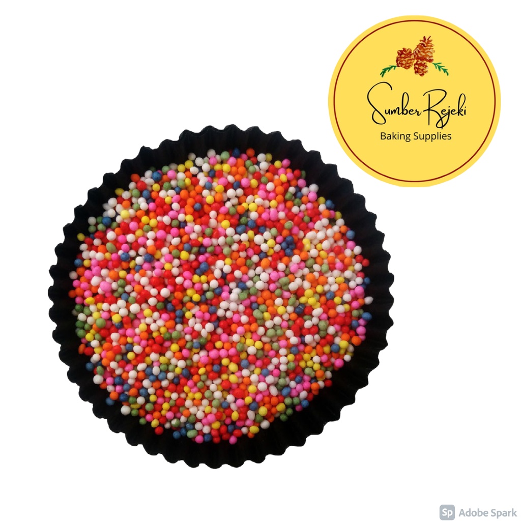 

Sprinkle Trimit Pasir Warna Warni Bulat 50 Gr