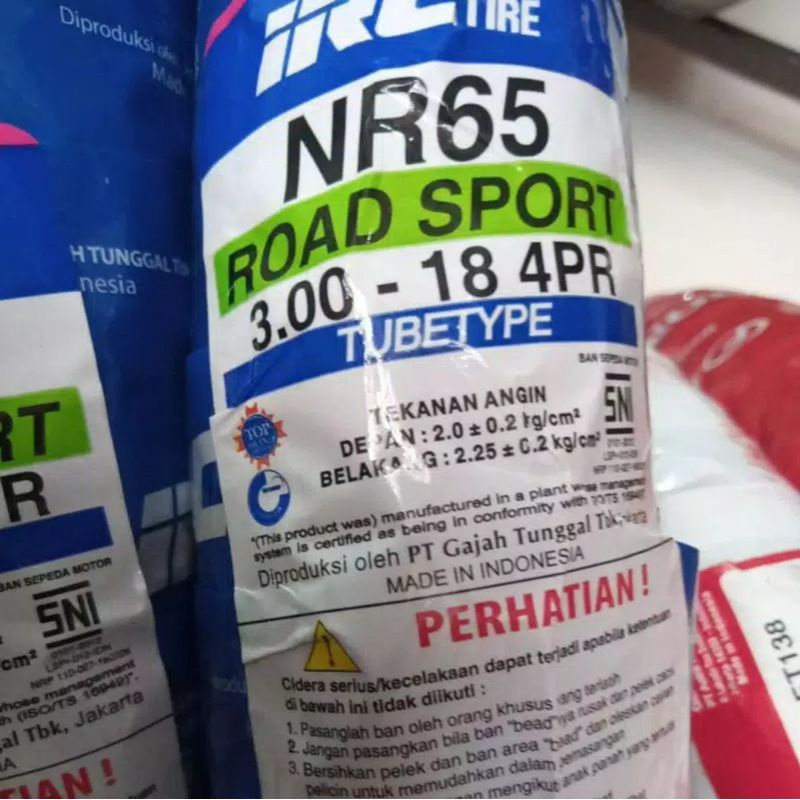 ban irc NR65 ring 18 ukuran 300/18