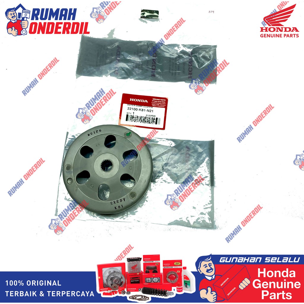 MANGKOK KAMPAS KOPLING GANDA BEAT ECO STREET K81 SCOOPY LED K93 22100-K81-N21 ORIGINAL HONDA