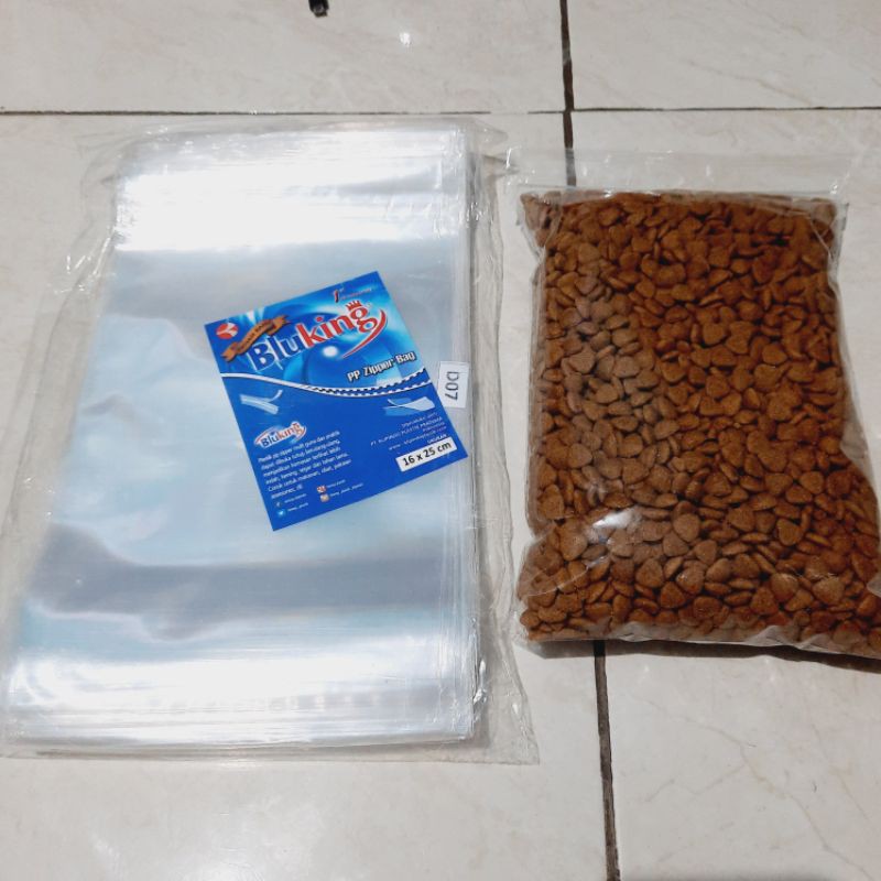 plastik bluking uk 500gr 16x25 tebal 0.5 ecer 1lembar