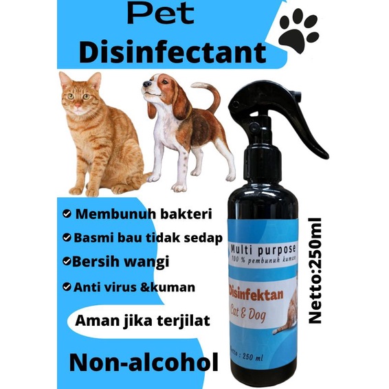 Desinfektan sparay kandang hewan/penghilang bau kandang netto250ml