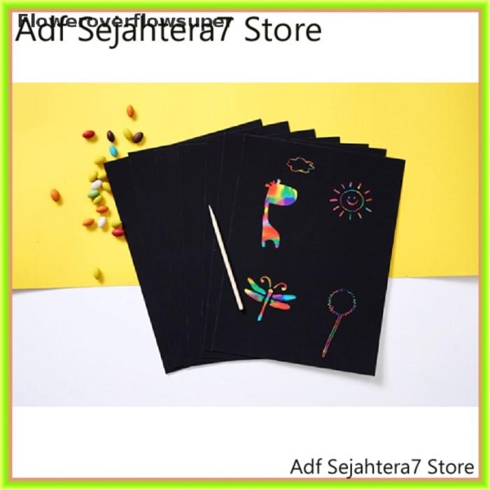

Paper | [Ds] 10 Sheets A4 Magic Scratch Art Painting Paper With Drawing Stick