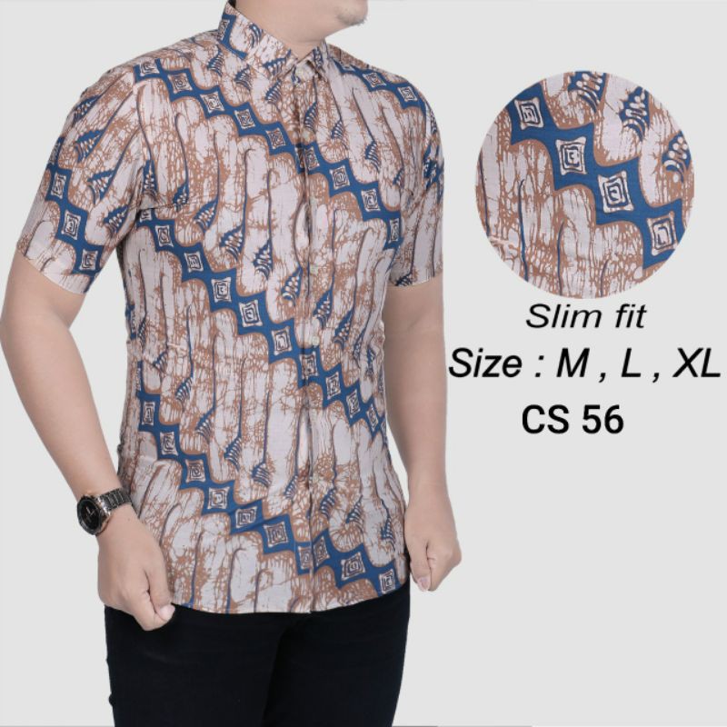 KEMEJA BATIK PRIA SLIM FIT COLINDION BEST SELLER CBS759