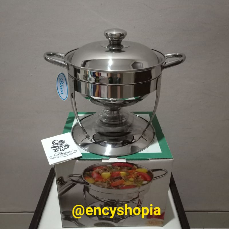 BIMA SOUP BOWL SUS304 / PANCI HOT POT 20 CM DENGAN PENGHANGAT
