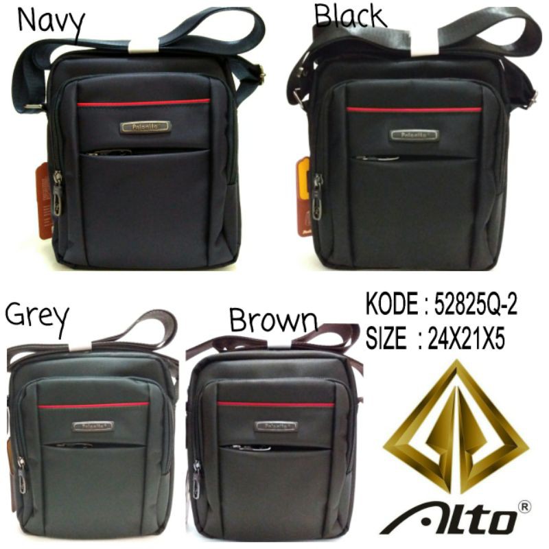 TERBARU TAS SELEMPANG MURAH COWOK KEREN PALOALTO 52825Q-2 Brown grey black navy