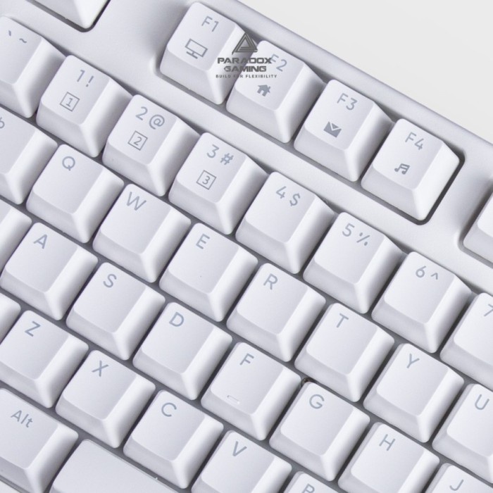 PARADOX GAMING KEYBOARD GHOST87 WHITE ABS KEYCAPS HOTSWAP - WHITE CASE - BLUE