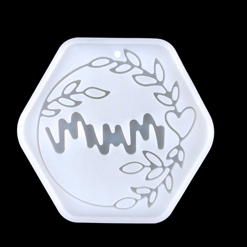 Siy Cetakan Resin Epoksi Bentuk Hexagon Bahan Silikon Untuk Gantungan Kunci / Perhiasan Diy