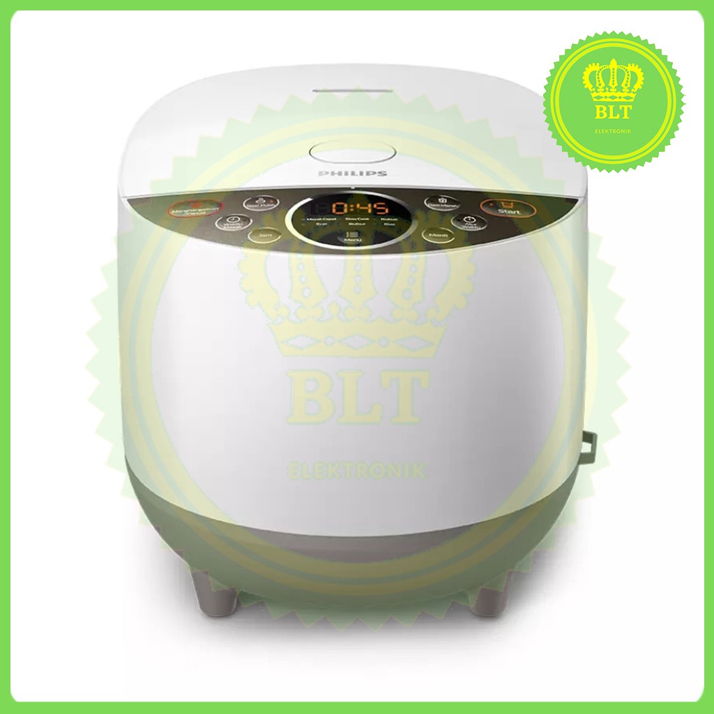 PHILIPS HD4515 Rice Cooker Digital 1.8 Liter Fuzzy Logic HD 4515 PUTIH GREY PINK HIJAU TOSCA