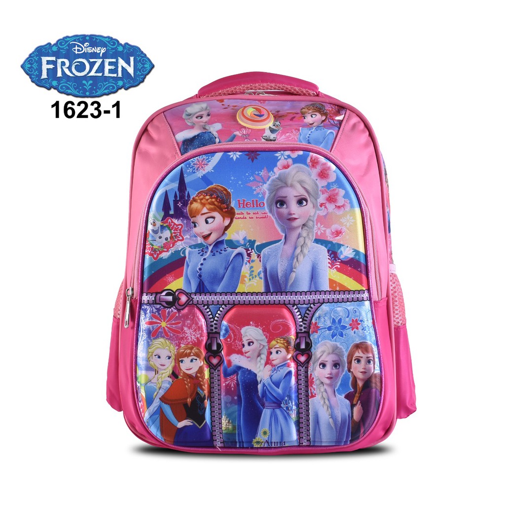 Tas Cartoon Anak Perempuan 9D Lampu 1623-1 Ukuran 16 Inch (Girls),[Frozen,LOL,Princesses,Minnie,DLL]