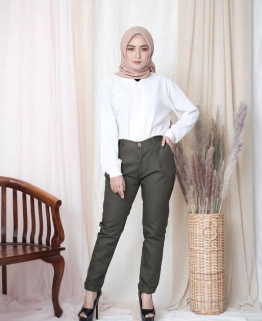 JUMBO BAGGY PANTS PREMIUM AMERICAN DRILL BIG SIZE 4L 5L 6L-4