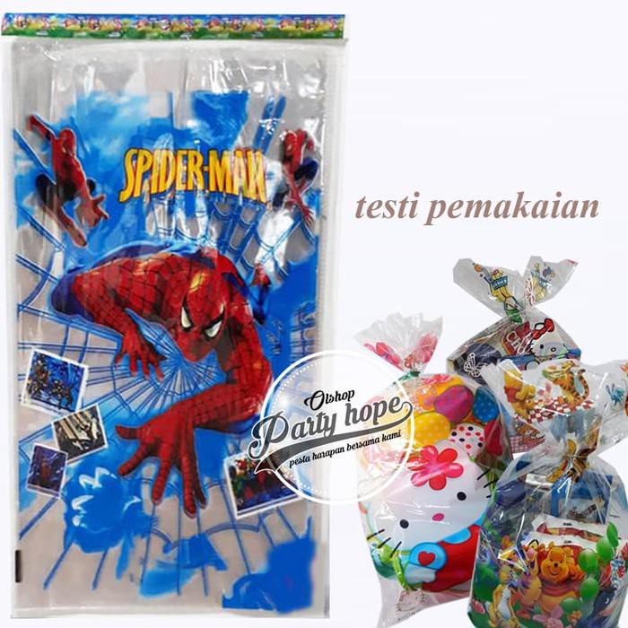 

PROMO - plastik snack spiderman / souvenir ultah / plastik bingkisan kado snek