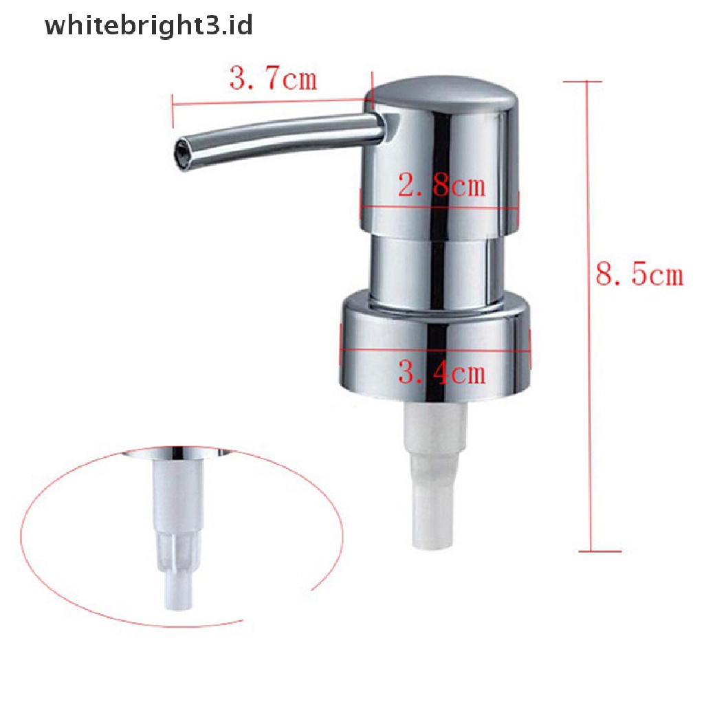 {whitebright3.id} Metal Soap Pump Liquid Lotion Dispenser Replacement Head 28 Thread Pump Cap ,