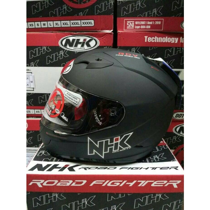 Helm NHK GP1000 Black Doff Solid Full GP 1000 Fullface Hitam Dop