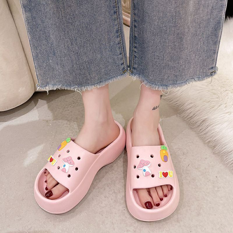 Jelly Sandals Fuji [ Baby Pink ] Sendal Sandal Viral Jibbitz Carrot Carrots Karet Wedges Import Impo