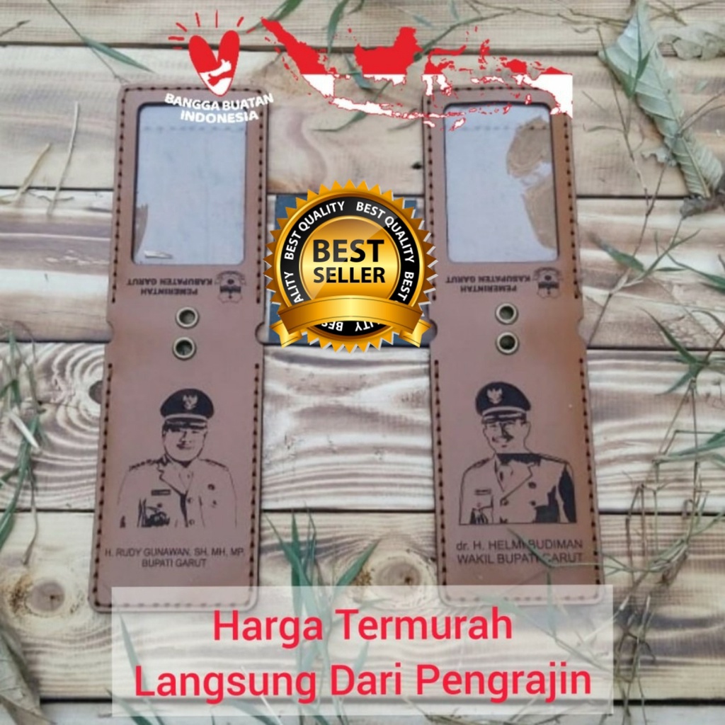 

( PALING MURAH ) Id Card Holder Kulit Model Flip Magnet Lipat Custom Logo & Nama Asli Garut