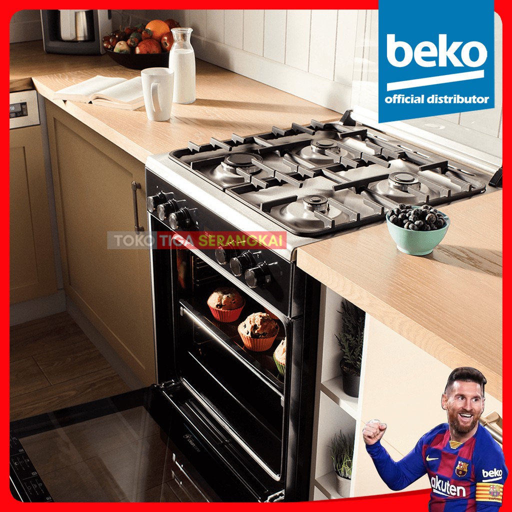 Beko Freestanding Gas Cooker Kompor Oven FSGT61121DXL FREE ONGKIR Shopee Indonesia