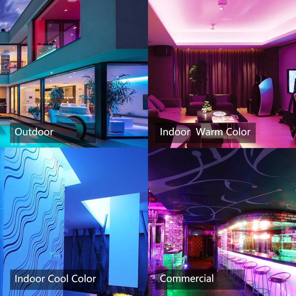 Lampu Strip LED RGB 10 meter Waterproof Outdoor Indoor ip65 Lengkap Adaptor Remot Ada Sensor