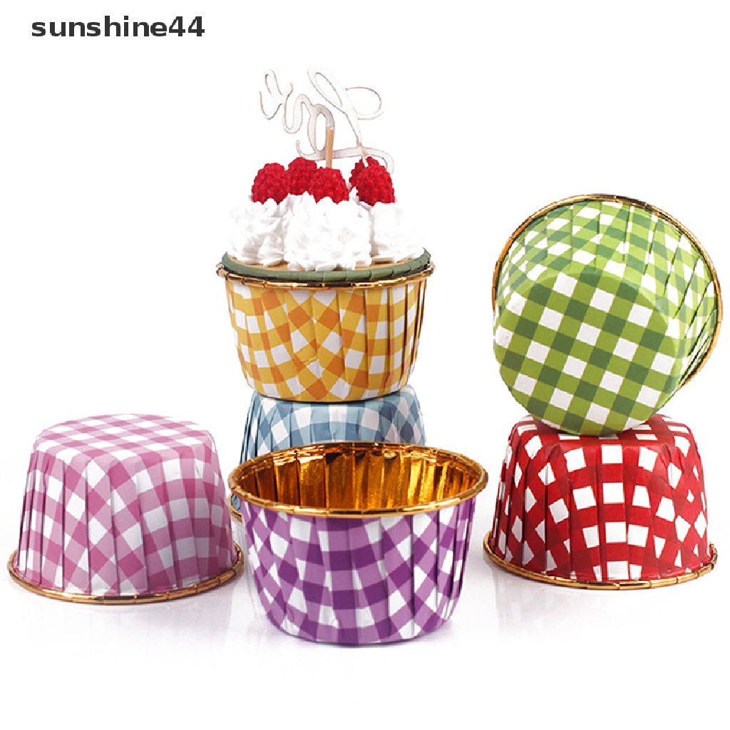 Sunshine 50pcs Cetakan cupcake / muffin Bahan Kertas