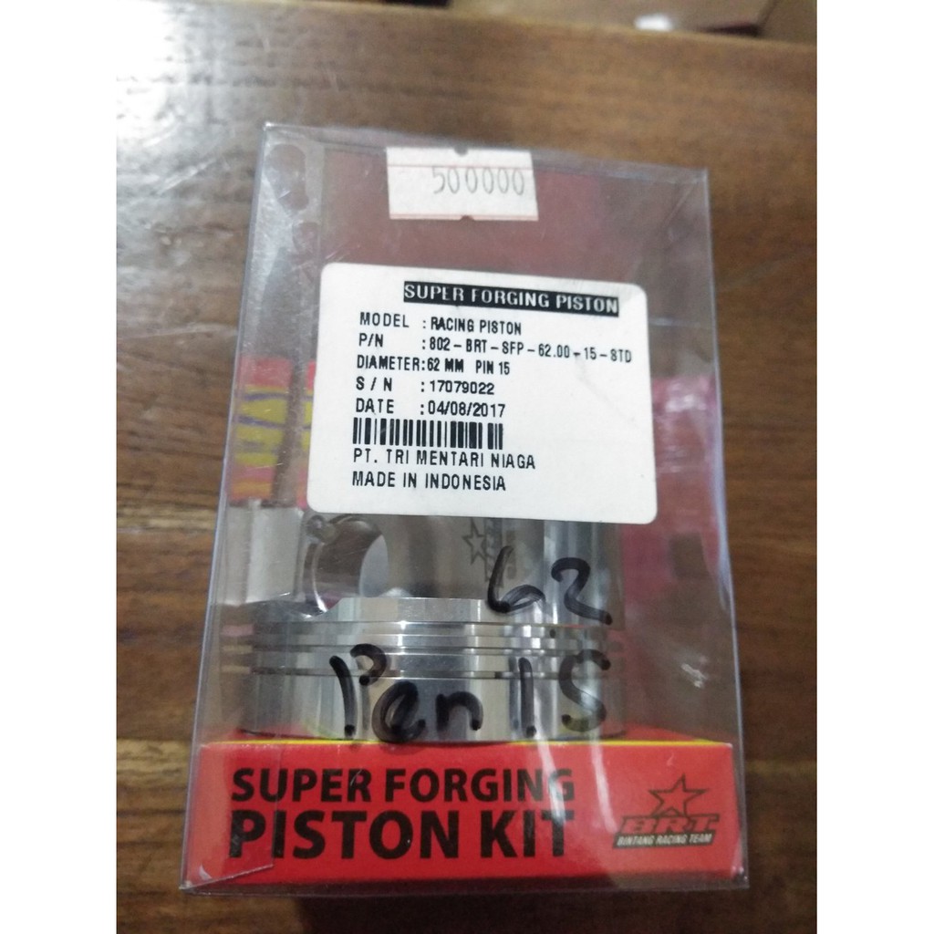 Jual piston seher BRT RACING uk uran 62 mm pin pen 15 mm super forging