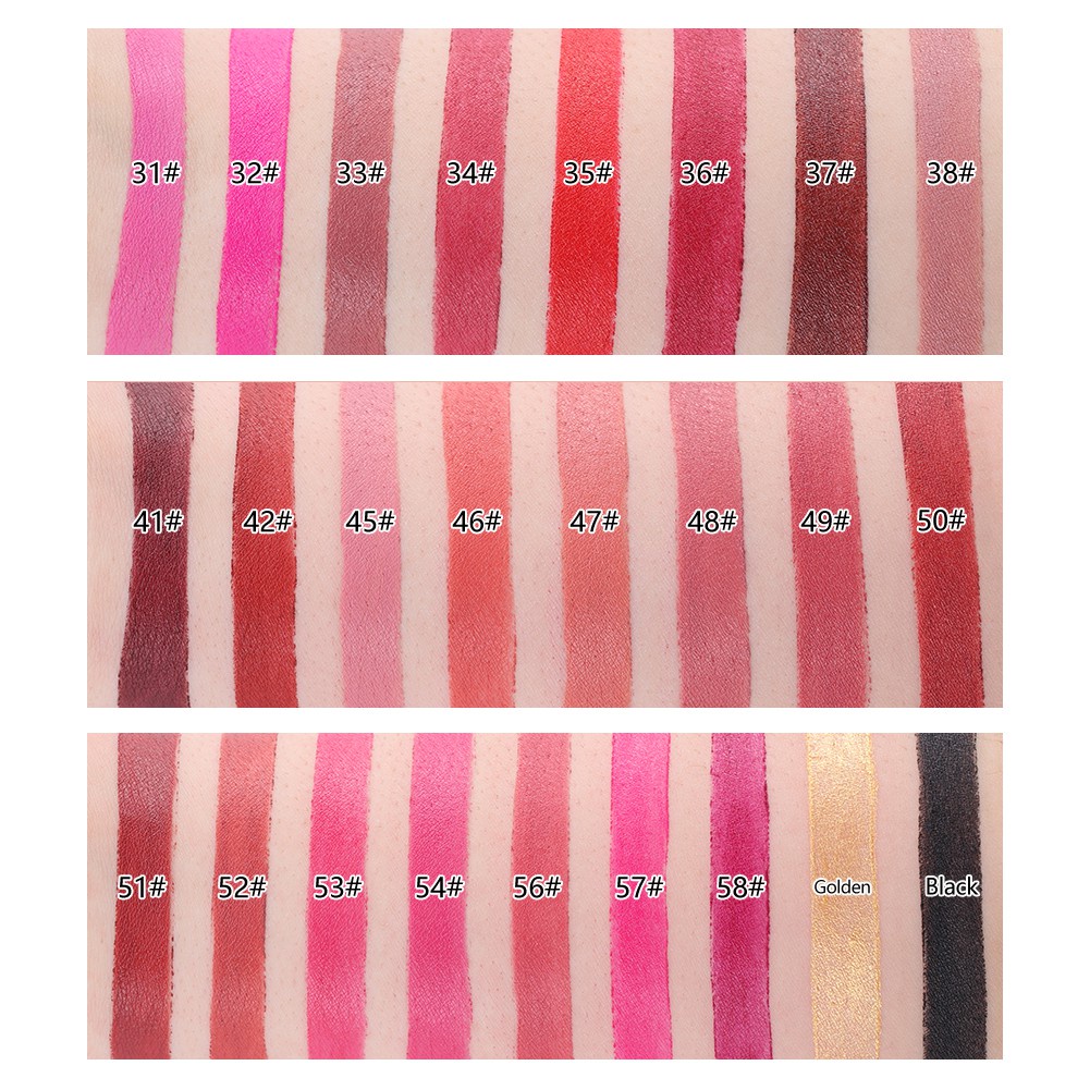 Miss Rose Lipstick Tahan lama Matte Kecantikan Pelembab Bibir Halus 20 COLOR