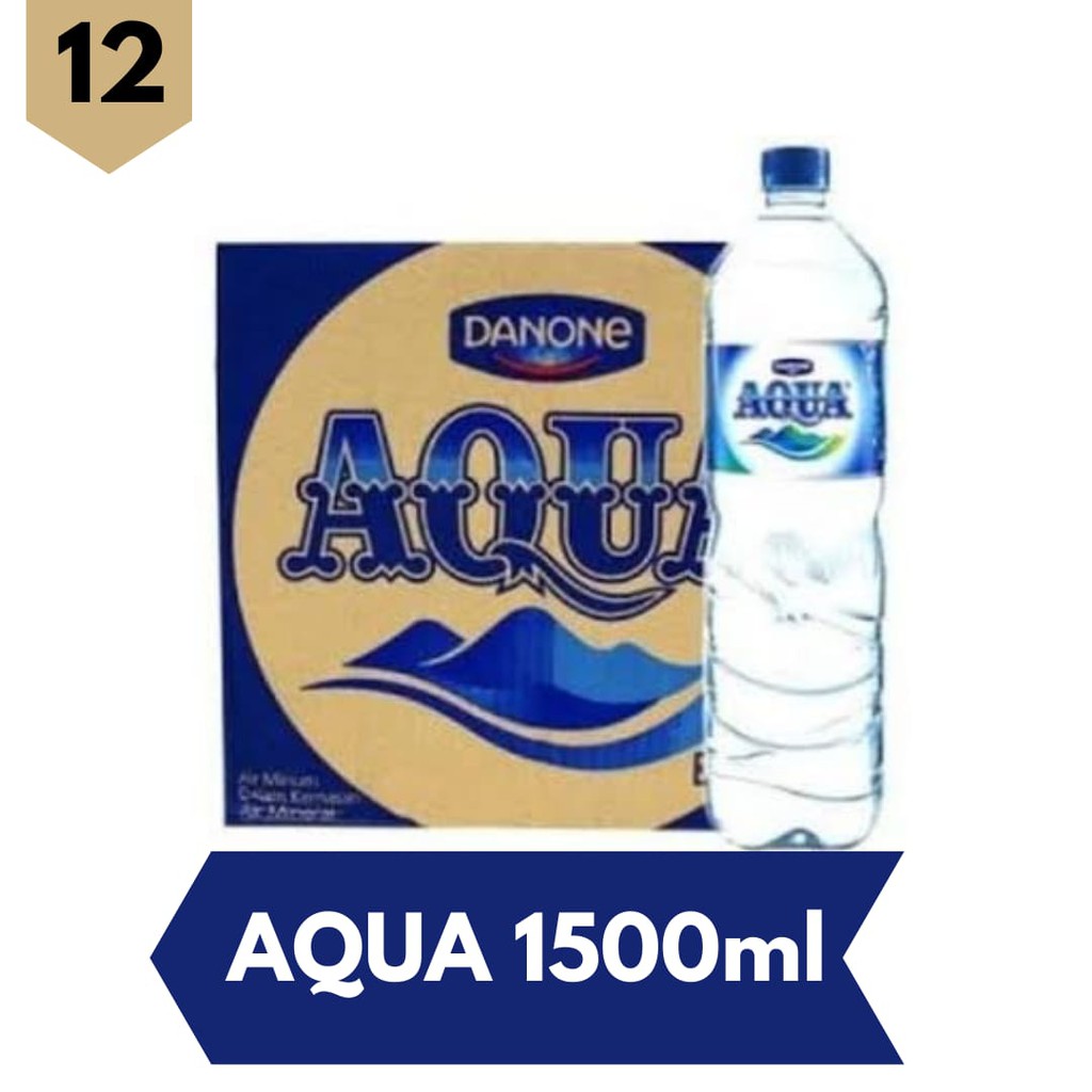 Jual Air Mineral Aqua 1500ml Isi 12 Botol Shopee Indonesia 0617