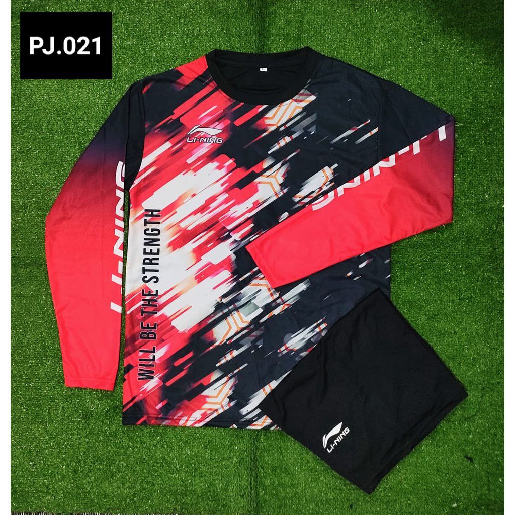 1 SET PAKAIAN OLAHRAGA PRIA KAOS LENGAN PANJANG BAJU SEPEDA BAJU KIPER PANJANG BAJU MANCING OLAHRAGA