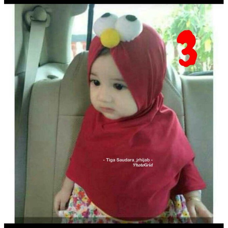 TERBARU jilbab anak bayi elmo lucu karakter TERMURAH