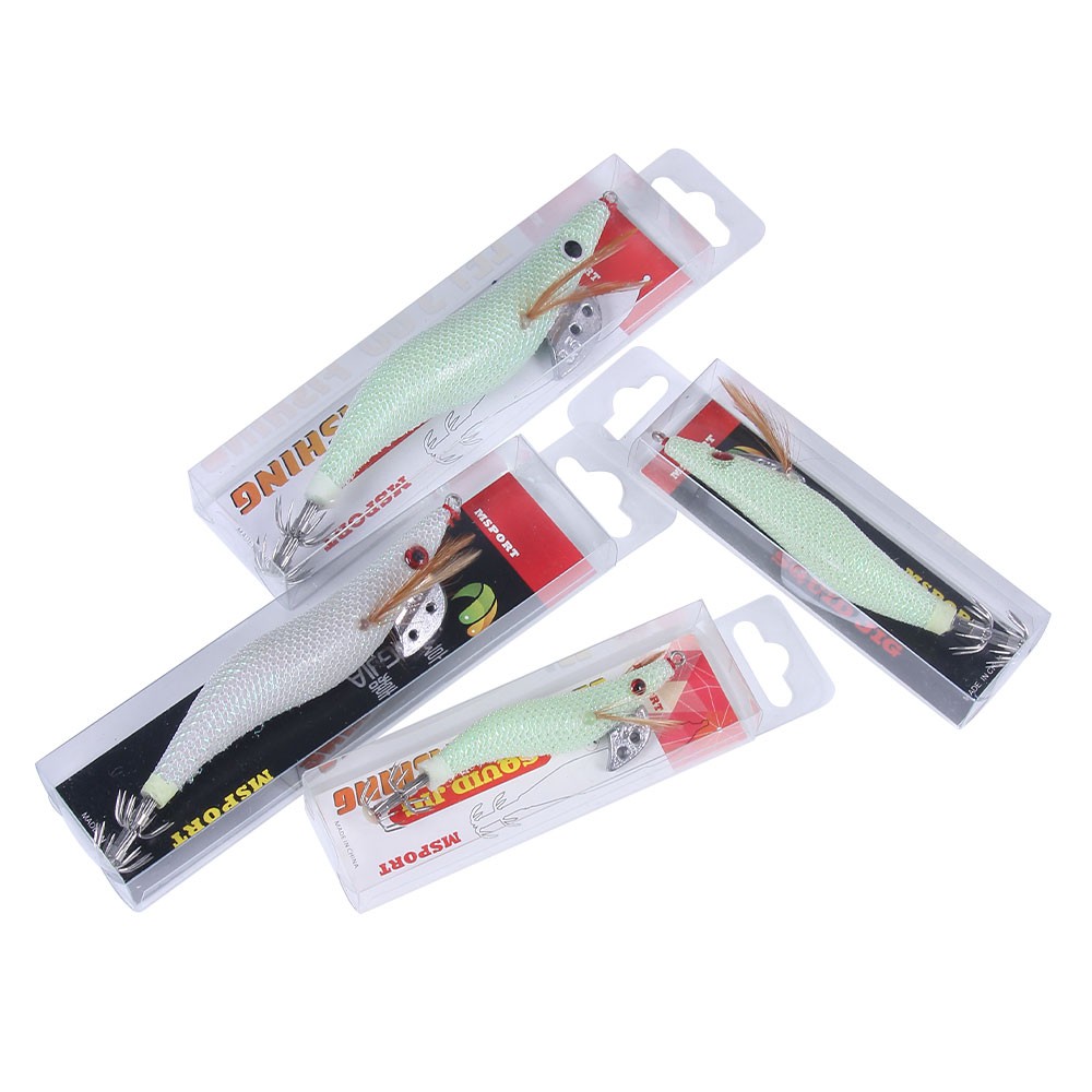 HENGJIA 1PCS Luminous Shrimp Fishing Lure 2.0# 2.5# 3.0# 3.5# 4.0# Udang Jigs Fishing Bait Ikan Tackle