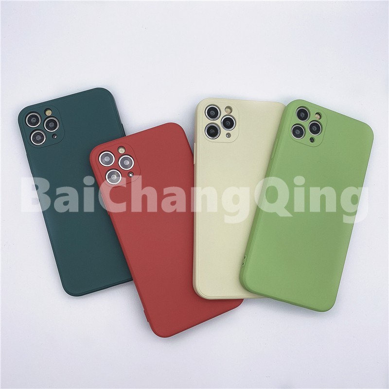 New Luxury Original Square Liquid Silicone Soft Case for IPhone 11 Pro X XR XS Max  SE2020 12 Color Phone Cover