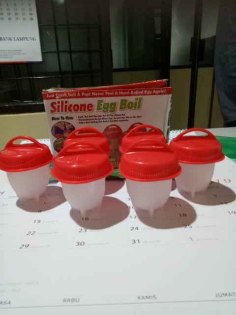 Silicone Egg Boil Cetakan Telor Tempat Rebus Telur Wadah