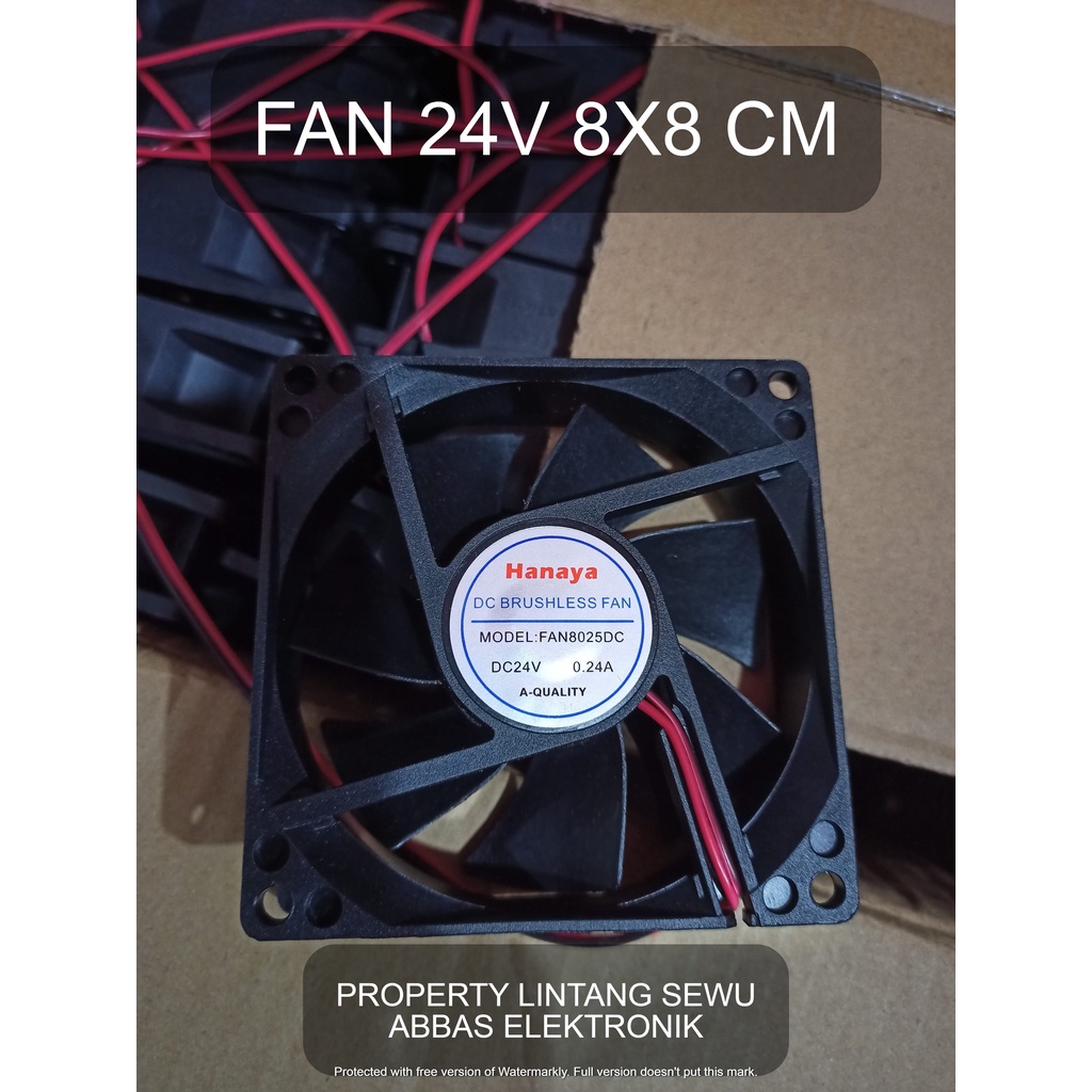 FAN KIPAS 8CM DC 24  VOLT MESIN LAS POWER AMPLIFIER DC 24 VOLT BRUSHLESS  8X8  MESIN LAS 24V 8 X 8