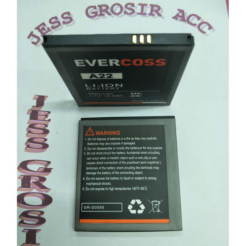 Baterai Battery Double Power Evercoss Evercross Cross ( A22 , A 22 ) - Hitam