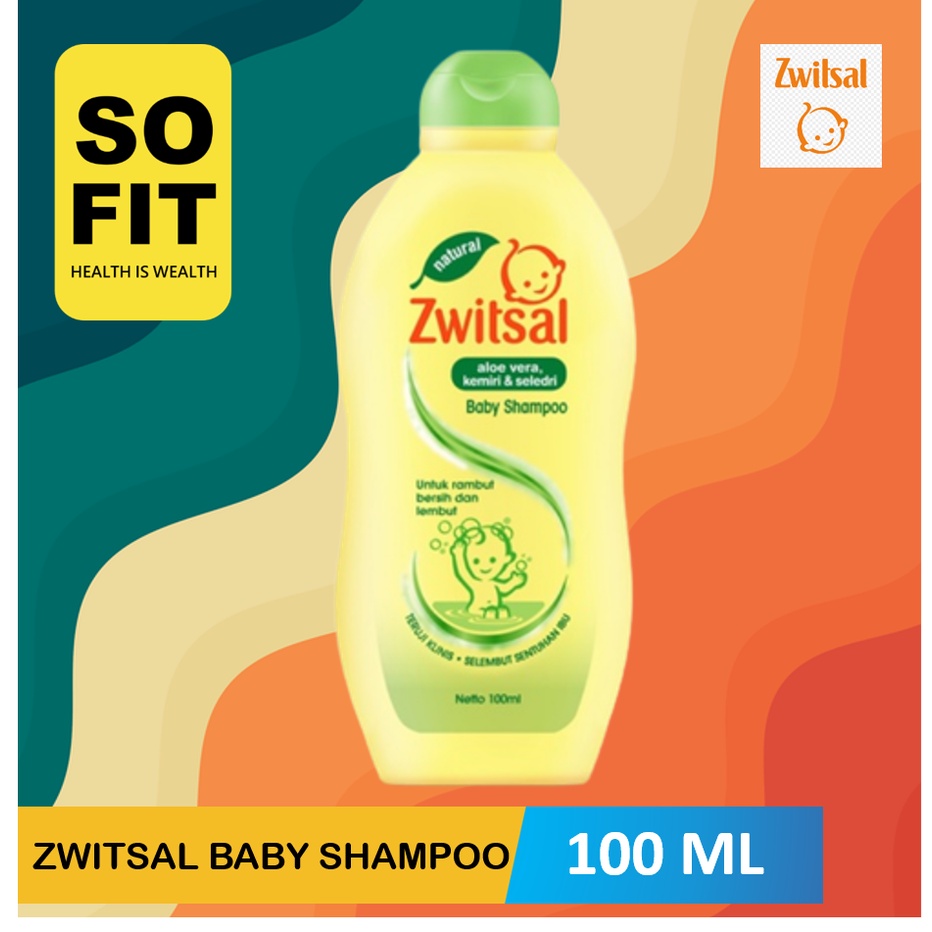 Zwitsal Baby Shampoo Natural Aloe Vera Kemiri Seledri 100 ml / Shampoo Bayi