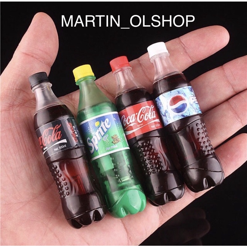 Korek Api Miniatur Botol Cola/Sprite Korek Api Unik