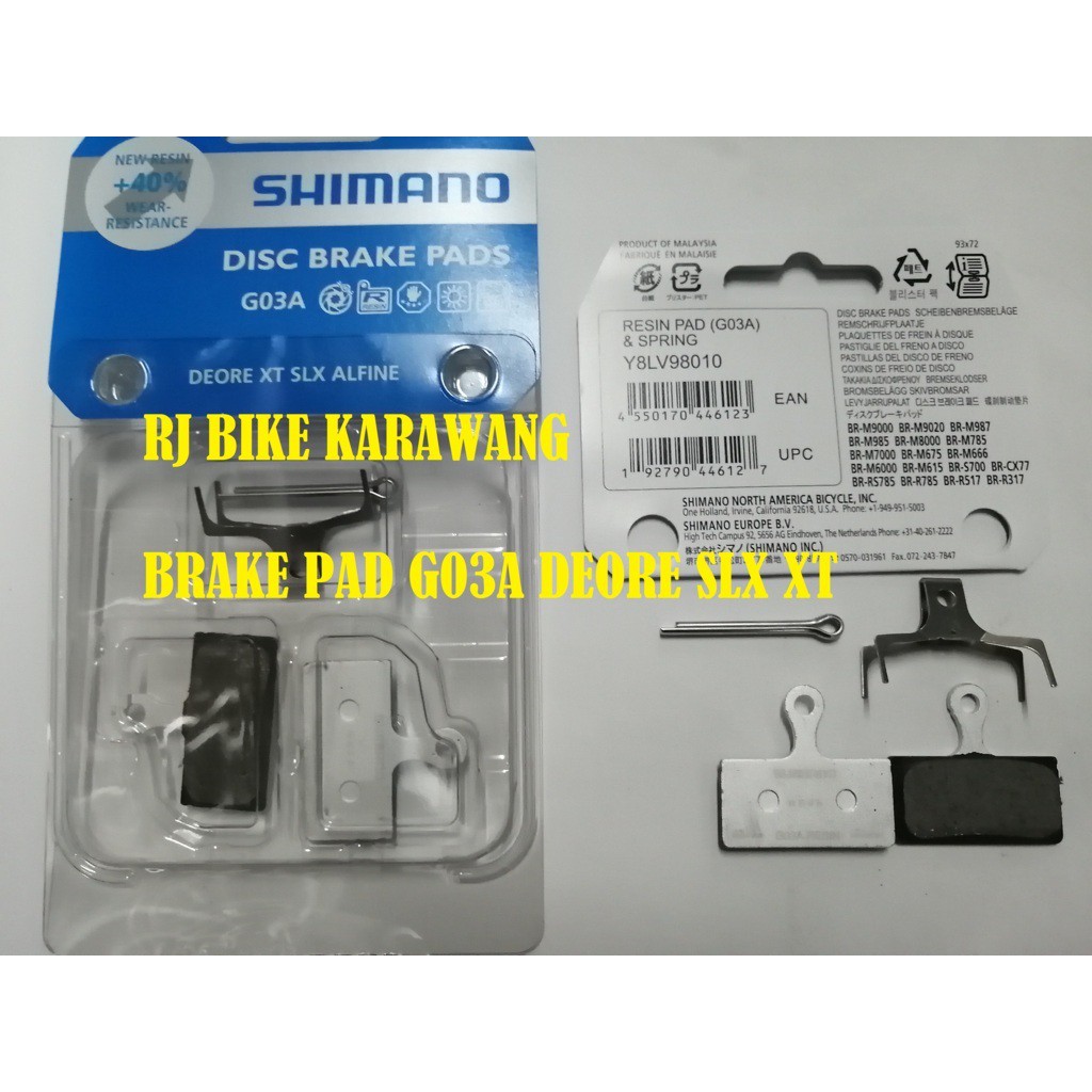 Brake Pad G03A untuk Deore SLX XT Resin Pad