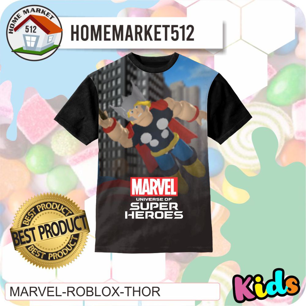 Kaos Anak Game Kaos 3D Marvel Roblox Thor | HOMEMARKET512