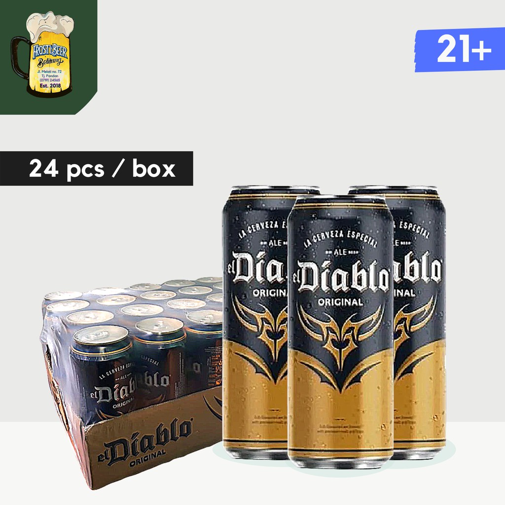 Jual El Diablo Beer 500 ml Can Golden Ale bir kaleng isi 24 per box