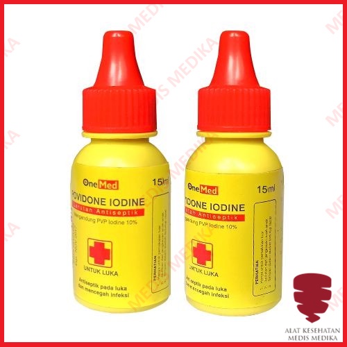 Povidone Iodine 10% 15ML Obat Tetes Luka Merah Peralatan 15 P3K Onemed