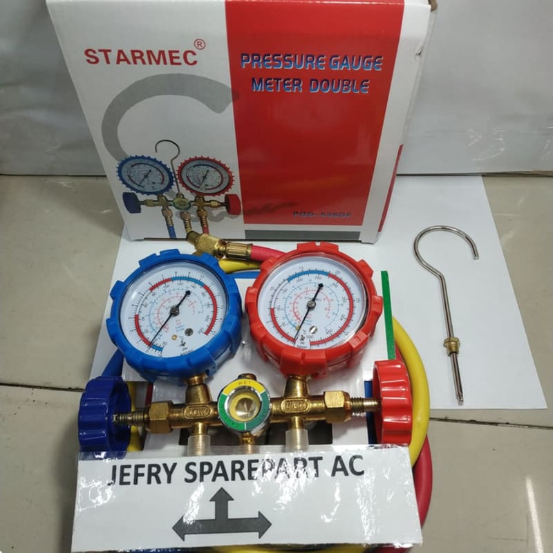 Testing manifold double r22 ac