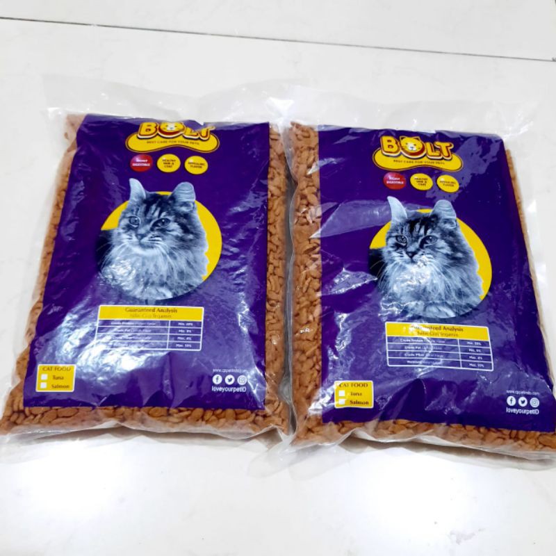 bolt 1kg makanan kucing