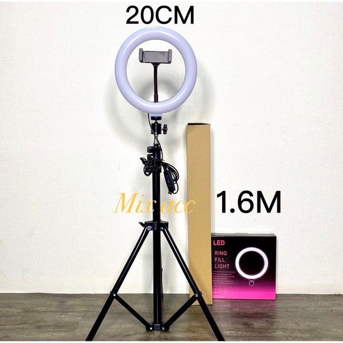 Ring Light 20CM + Light Stand Tripod 2M 1.6M 1.1M Selfie Vlogger