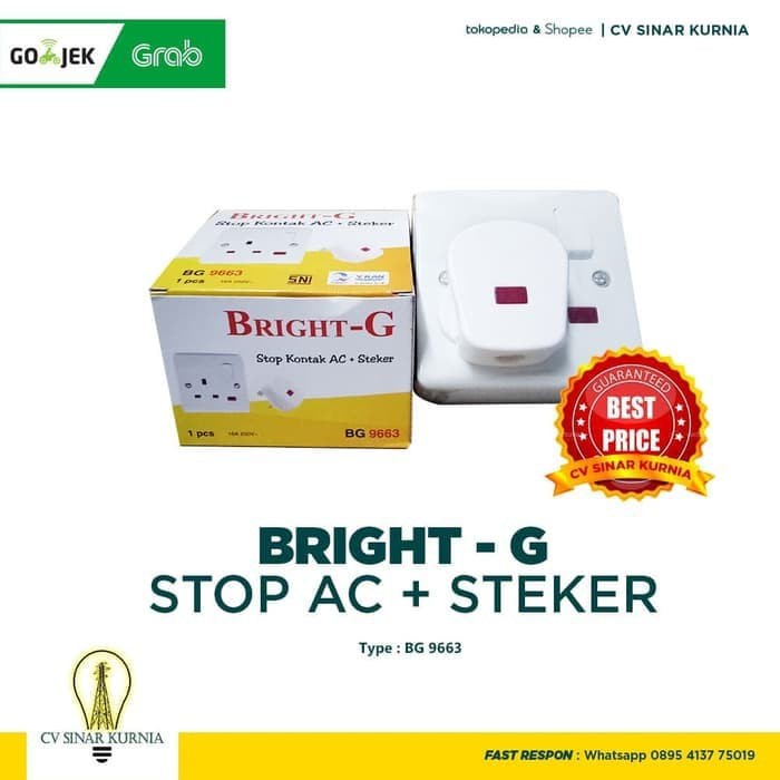 STOP KONTAK AC + STEKER BRIGHT-G / AC SET BRIGHT-G - BG 9663