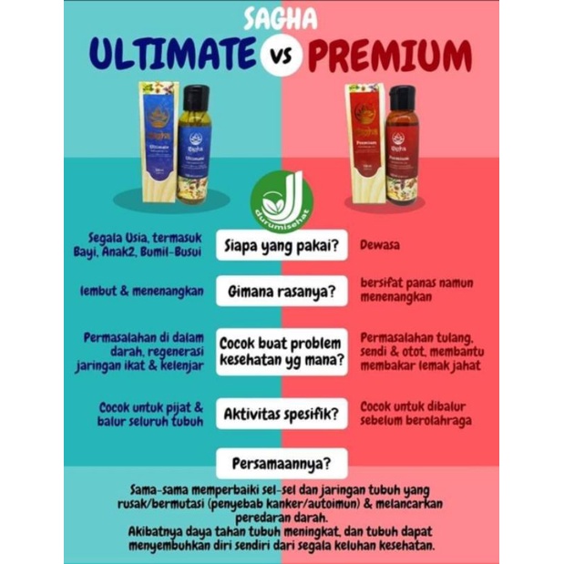 Bisa COD Original Sagha Oil Premium/Sagha Oil Ultimate