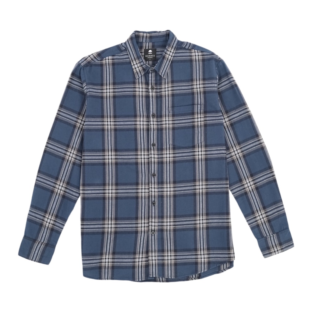 Hommes Apparel FS096 Crimpson Blue Flannel Shirt