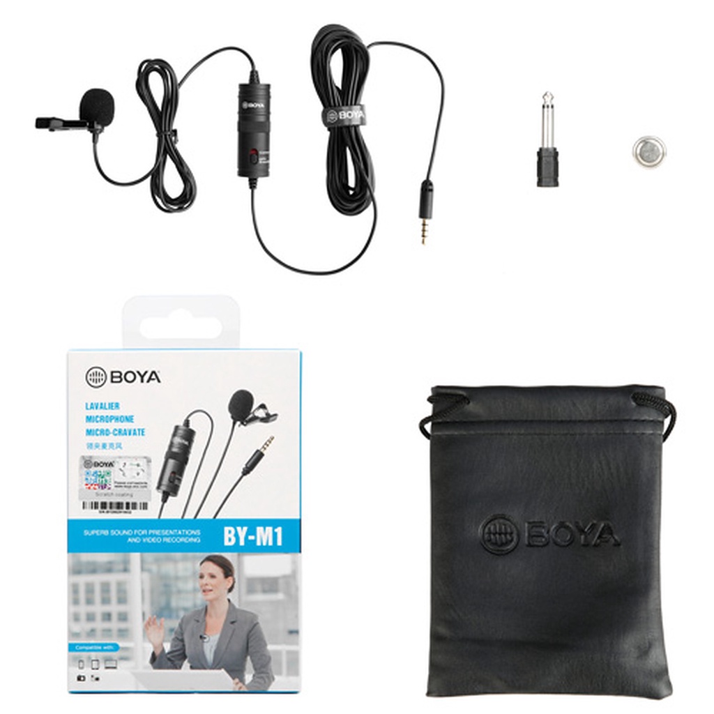 BOYA BY-M1 Clip On Lav Mic Microphone for Camera Smartphone PC