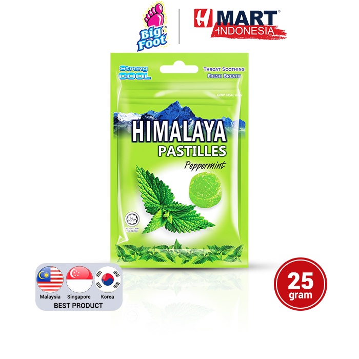 

BIG FOOT PASTILLES Peppermint - Permen Lunak Rasa Mint 25g