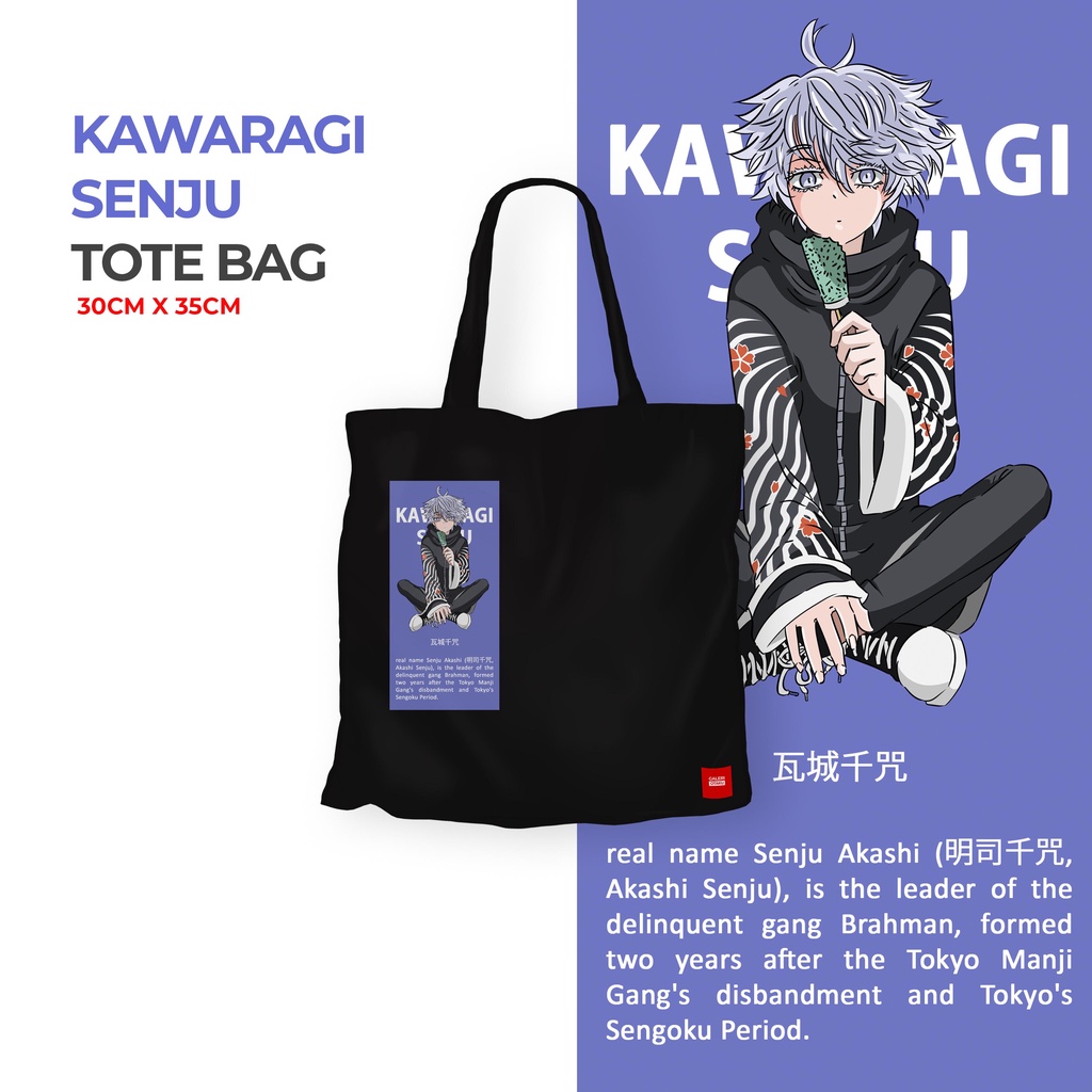 Brahman Totebag Kanvas Anime Tokyo Revengers / KAWARAGI SENJU / Totebag Kanvas Premium / Official Art